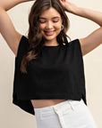 Sleeveless Crop Top With Shoulder Pads