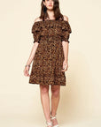 Leopard Printed Woven Dress