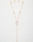 Heart Y Shape Metal Necklace