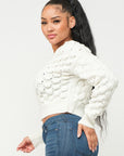 Checker Sweater Top