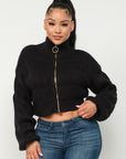 Michelin Sweater Top W/ Front Zipper
