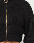 Michelin Sweater Top W/ Front Zipper