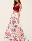 Printed Maxi Skirt With Pockets